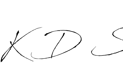 How to make K D S signature? Antro_Vectra is a professional autograph style. Create handwritten signature for K D S name. K D S signature style 6 images and pictures png