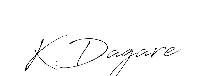 Make a beautiful signature design for name K Dagare. With this signature (Antro_Vectra) style, you can create a handwritten signature for free. K Dagare signature style 6 images and pictures png