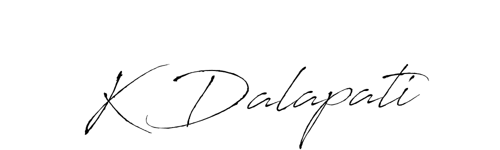 K Dalapati stylish signature style. Best Handwritten Sign (Antro_Vectra) for my name. Handwritten Signature Collection Ideas for my name K Dalapati. K Dalapati signature style 6 images and pictures png