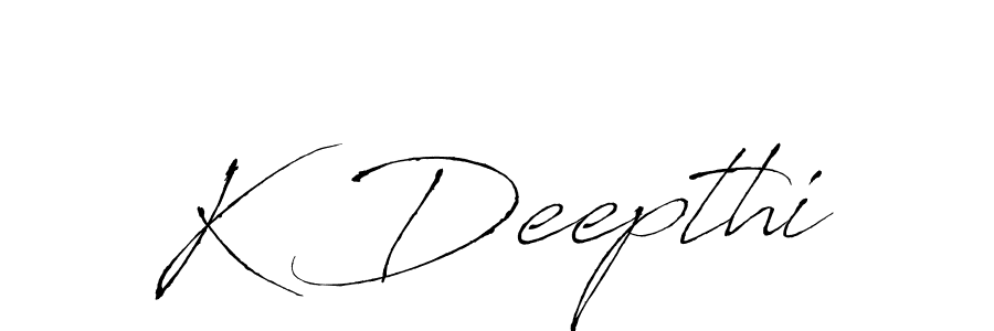 Also You can easily find your signature by using the search form. We will create K Deepthi name handwritten signature images for you free of cost using Antro_Vectra sign style. K Deepthi signature style 6 images and pictures png