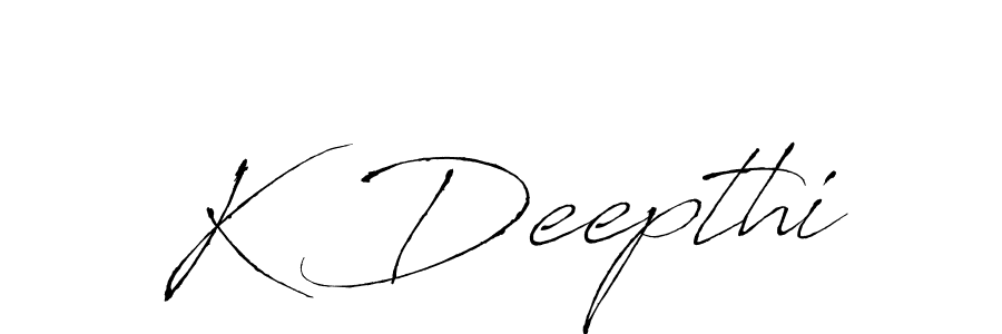 Also You can easily find your signature by using the search form. We will create K Deepthi name handwritten signature images for you free of cost using Antro_Vectra sign style. K Deepthi signature style 6 images and pictures png