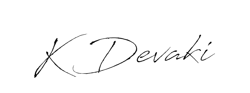 Make a beautiful signature design for name K Devaki. With this signature (Antro_Vectra) style, you can create a handwritten signature for free. K Devaki signature style 6 images and pictures png