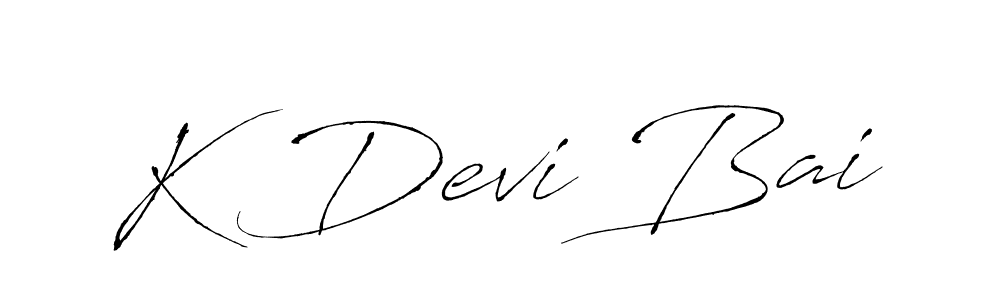 It looks lik you need a new signature style for name K Devi Bai. Design unique handwritten (Antro_Vectra) signature with our free signature maker in just a few clicks. K Devi Bai signature style 6 images and pictures png