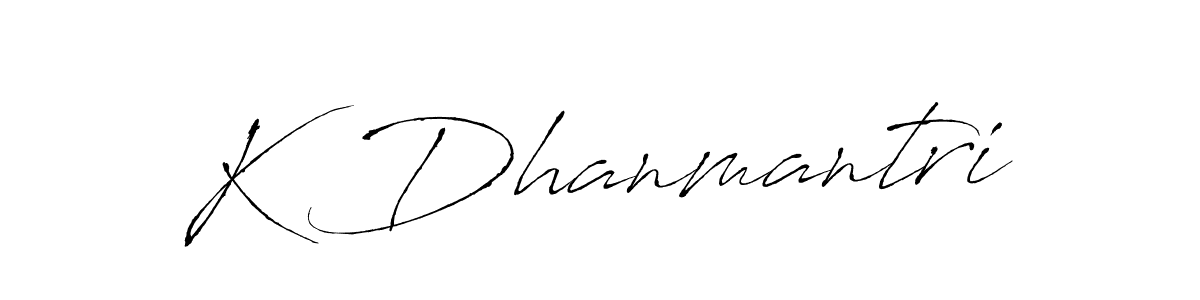 This is the best signature style for the K Dhanmantri name. Also you like these signature font (Antro_Vectra). Mix name signature. K Dhanmantri signature style 6 images and pictures png