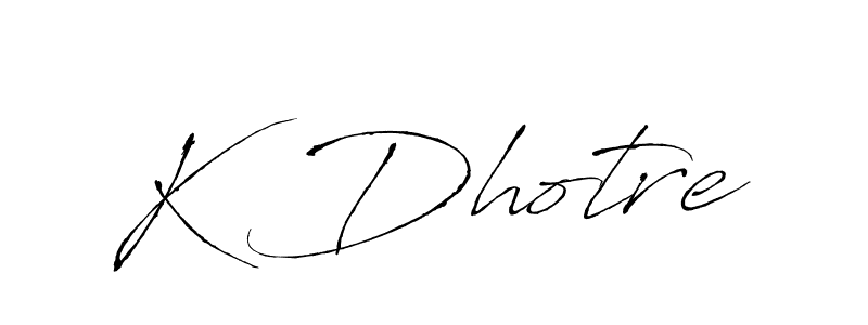 Antro_Vectra is a professional signature style that is perfect for those who want to add a touch of class to their signature. It is also a great choice for those who want to make their signature more unique. Get K Dhotre name to fancy signature for free. K Dhotre signature style 6 images and pictures png