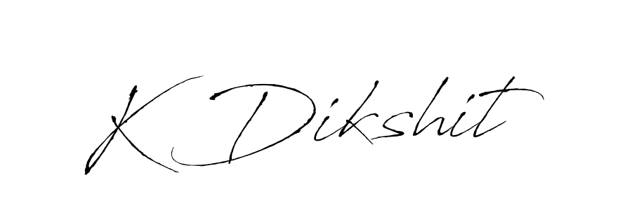 Create a beautiful signature design for name K Dikshit. With this signature (Antro_Vectra) fonts, you can make a handwritten signature for free. K Dikshit signature style 6 images and pictures png