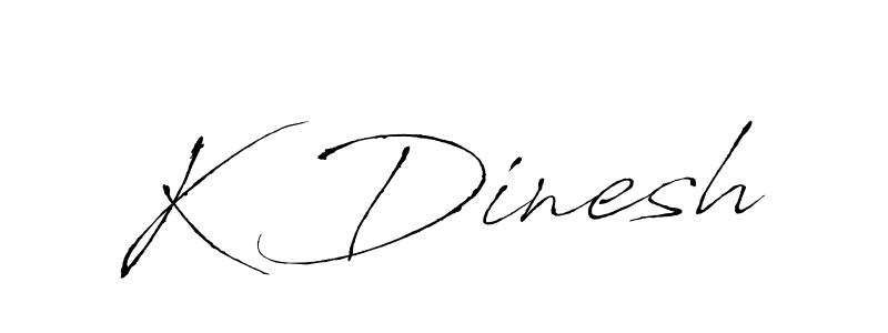 Make a beautiful signature design for name K Dinesh. With this signature (Antro_Vectra) style, you can create a handwritten signature for free. K Dinesh signature style 6 images and pictures png
