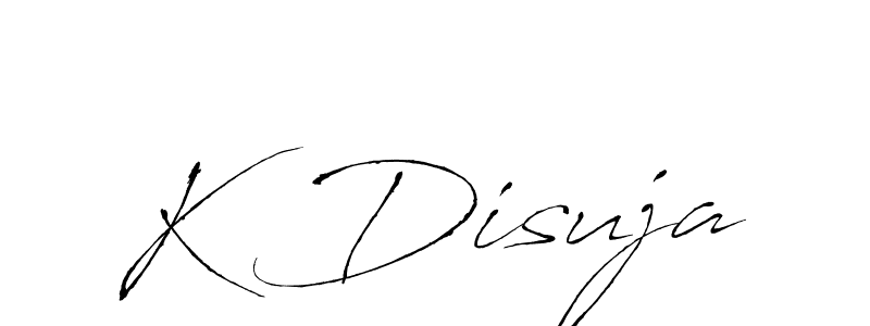 Use a signature maker to create a handwritten signature online. With this signature software, you can design (Antro_Vectra) your own signature for name K Disuja. K Disuja signature style 6 images and pictures png