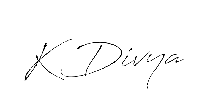 K Divya stylish signature style. Best Handwritten Sign (Antro_Vectra) for my name. Handwritten Signature Collection Ideas for my name K Divya. K Divya signature style 6 images and pictures png