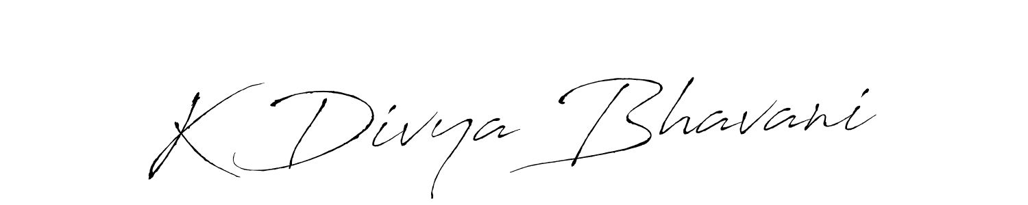 Make a beautiful signature design for name K Divya Bhavani. With this signature (Antro_Vectra) style, you can create a handwritten signature for free. K Divya Bhavani signature style 6 images and pictures png