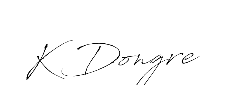 Use a signature maker to create a handwritten signature online. With this signature software, you can design (Antro_Vectra) your own signature for name K Dongre. K Dongre signature style 6 images and pictures png