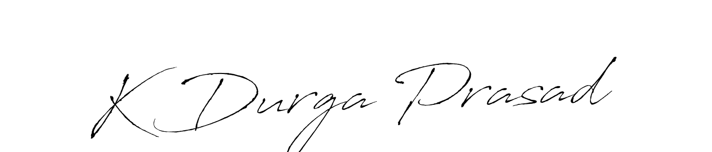 Create a beautiful signature design for name K Durga Prasad. With this signature (Antro_Vectra) fonts, you can make a handwritten signature for free. K Durga Prasad signature style 6 images and pictures png