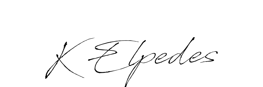 You should practise on your own different ways (Antro_Vectra) to write your name (K Elpedes) in signature. don't let someone else do it for you. K Elpedes signature style 6 images and pictures png