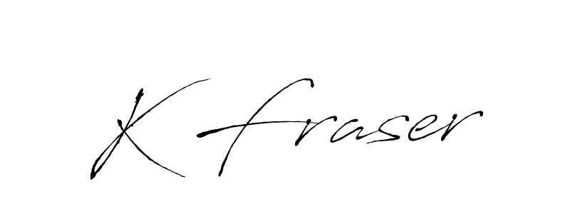 The best way (Antro_Vectra) to make a short signature is to pick only two or three words in your name. The name K Fraser include a total of six letters. For converting this name. K Fraser signature style 6 images and pictures png