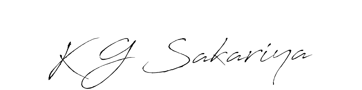 Create a beautiful signature design for name K G Sakariya. With this signature (Antro_Vectra) fonts, you can make a handwritten signature for free. K G Sakariya signature style 6 images and pictures png