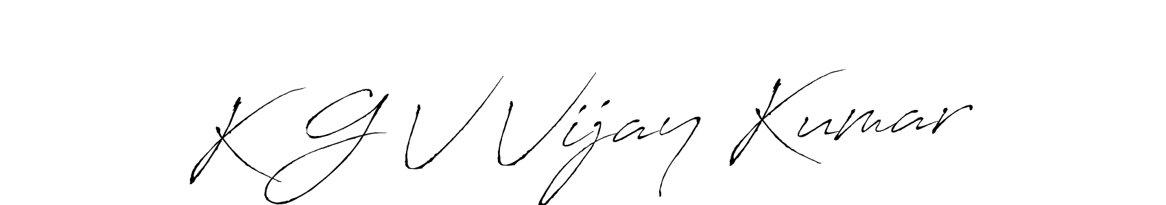 Create a beautiful signature design for name K G V Vijay Kumar. With this signature (Antro_Vectra) fonts, you can make a handwritten signature for free. K G V Vijay Kumar signature style 6 images and pictures png