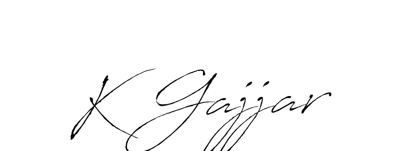 if you are searching for the best signature style for your name K Gajjar. so please give up your signature search. here we have designed multiple signature styles  using Antro_Vectra. K Gajjar signature style 6 images and pictures png