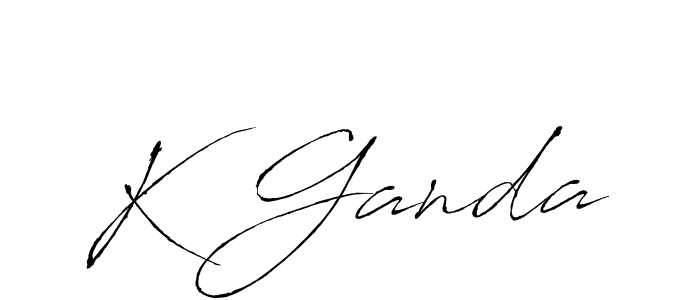 Design your own signature with our free online signature maker. With this signature software, you can create a handwritten (Antro_Vectra) signature for name K Ganda. K Ganda signature style 6 images and pictures png