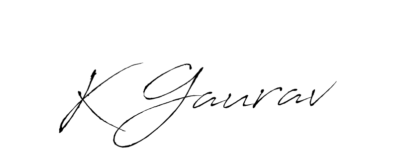 How to make K Gaurav signature? Antro_Vectra is a professional autograph style. Create handwritten signature for K Gaurav name. K Gaurav signature style 6 images and pictures png