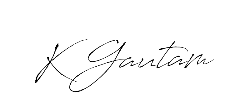 Antro_Vectra is a professional signature style that is perfect for those who want to add a touch of class to their signature. It is also a great choice for those who want to make their signature more unique. Get K Gautam name to fancy signature for free. K Gautam signature style 6 images and pictures png