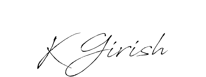 Also You can easily find your signature by using the search form. We will create K Girish name handwritten signature images for you free of cost using Antro_Vectra sign style. K Girish signature style 6 images and pictures png