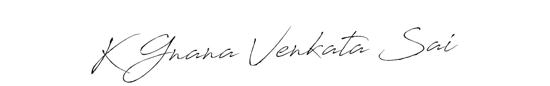 This is the best signature style for the K Gnana Venkata Sai name. Also you like these signature font (Antro_Vectra). Mix name signature. K Gnana Venkata Sai signature style 6 images and pictures png