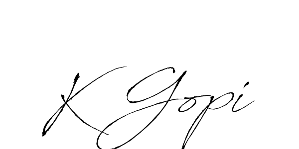 Antro_Vectra is a professional signature style that is perfect for those who want to add a touch of class to their signature. It is also a great choice for those who want to make their signature more unique. Get K Gopi name to fancy signature for free. K Gopi signature style 6 images and pictures png