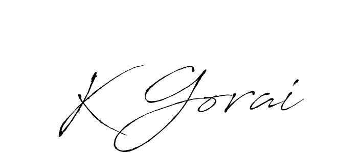 Also we have K Gorai name is the best signature style. Create professional handwritten signature collection using Antro_Vectra autograph style. K Gorai signature style 6 images and pictures png