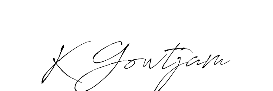 Best and Professional Signature Style for K Gowtjam. Antro_Vectra Best Signature Style Collection. K Gowtjam signature style 6 images and pictures png