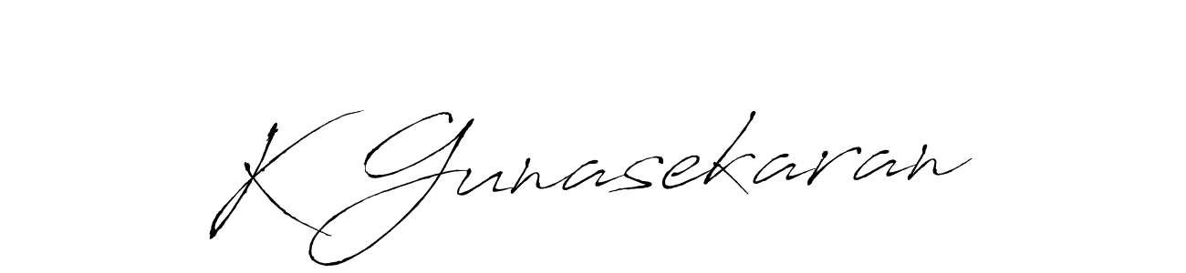 Also we have K Gunasekaran name is the best signature style. Create professional handwritten signature collection using Antro_Vectra autograph style. K Gunasekaran signature style 6 images and pictures png