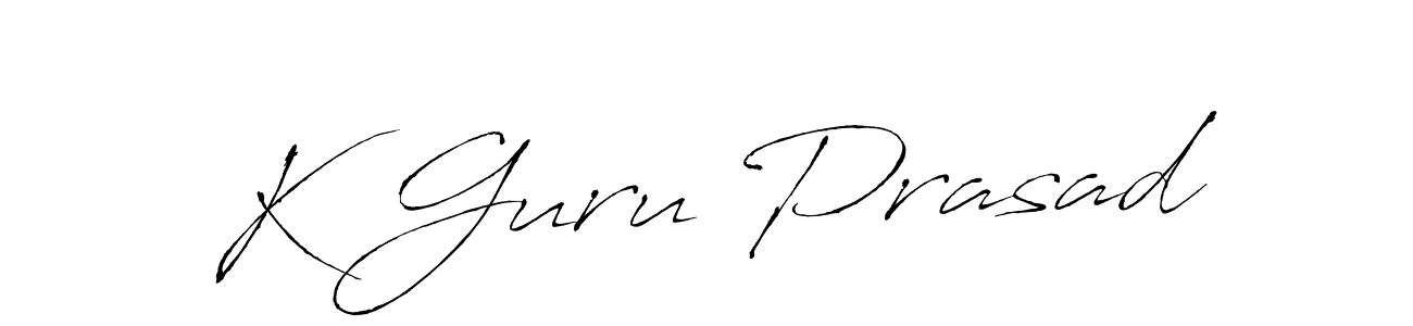 K Guru Prasad stylish signature style. Best Handwritten Sign (Antro_Vectra) for my name. Handwritten Signature Collection Ideas for my name K Guru Prasad. K Guru Prasad signature style 6 images and pictures png