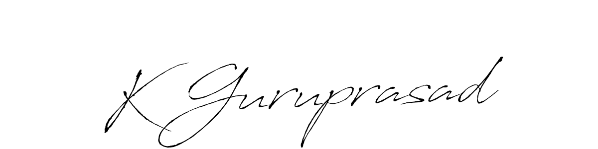 Create a beautiful signature design for name K Guruprasad. With this signature (Antro_Vectra) fonts, you can make a handwritten signature for free. K Guruprasad signature style 6 images and pictures png