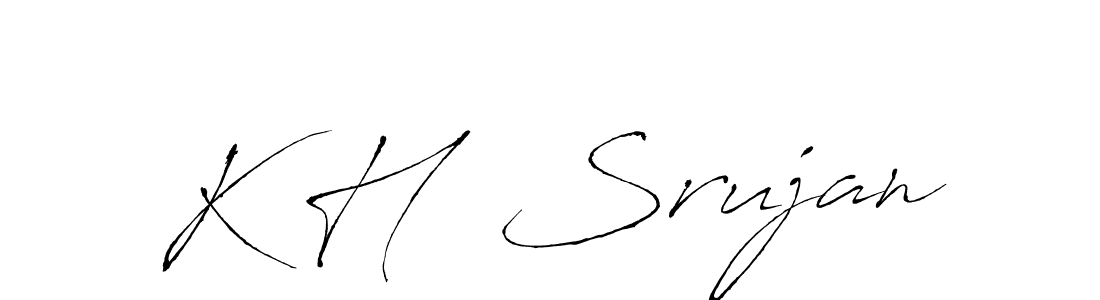 You can use this online signature creator to create a handwritten signature for the name K H  Srujan. This is the best online autograph maker. K H  Srujan signature style 6 images and pictures png