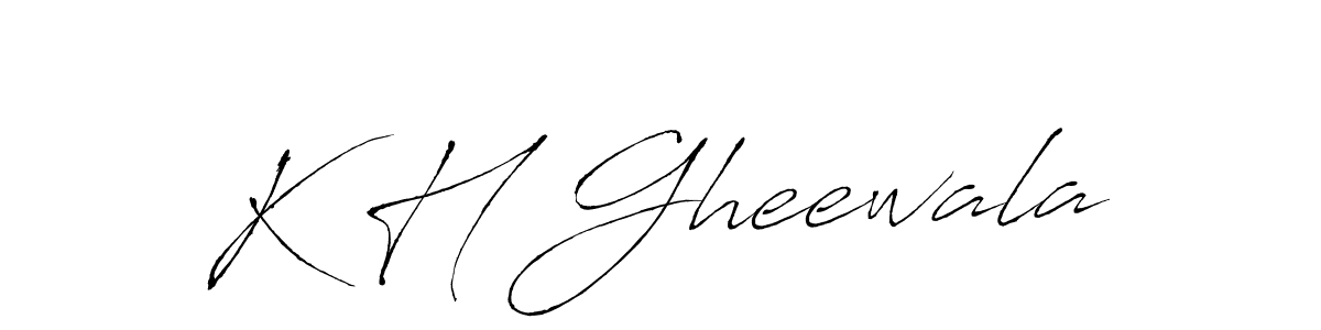 The best way (Antro_Vectra) to make a short signature is to pick only two or three words in your name. The name K H Gheewala include a total of six letters. For converting this name. K H Gheewala signature style 6 images and pictures png