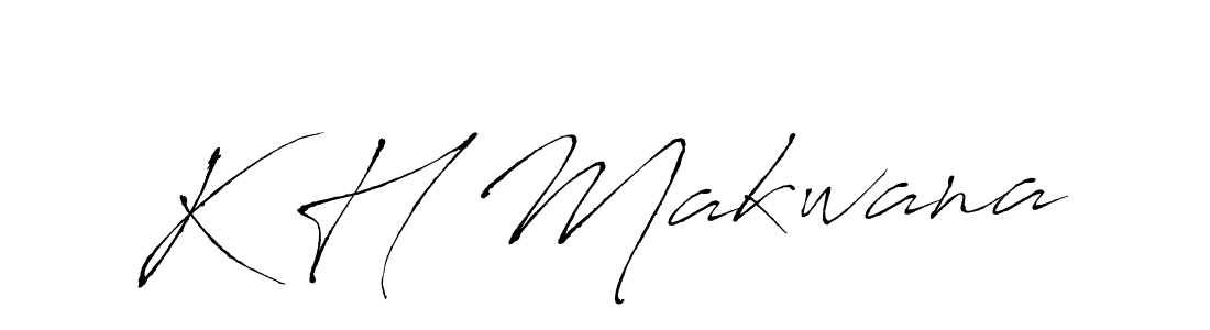 How to make K H Makwana name signature. Use Antro_Vectra style for creating short signs online. This is the latest handwritten sign. K H Makwana signature style 6 images and pictures png