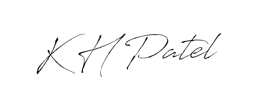 K H Patel stylish signature style. Best Handwritten Sign (Antro_Vectra) for my name. Handwritten Signature Collection Ideas for my name K H Patel. K H Patel signature style 6 images and pictures png