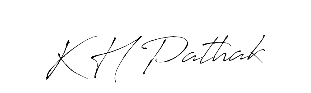 if you are searching for the best signature style for your name K H Pathak. so please give up your signature search. here we have designed multiple signature styles  using Antro_Vectra. K H Pathak signature style 6 images and pictures png