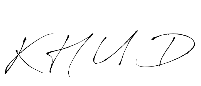 The best way (Antro_Vectra) to make a short signature is to pick only two or three words in your name. The name K H U D include a total of six letters. For converting this name. K H U D signature style 6 images and pictures png