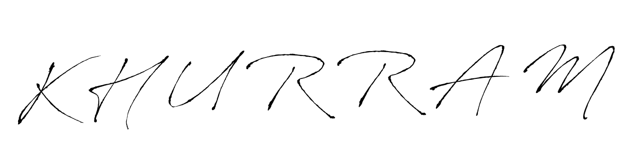 How to Draw K H U R R A M signature style? Antro_Vectra is a latest design signature styles for name K H U R R A M. K H U R R A M signature style 6 images and pictures png