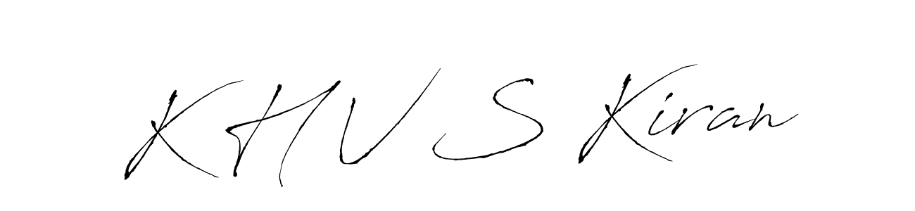 You should practise on your own different ways (Antro_Vectra) to write your name (K H V S Kiran) in signature. don't let someone else do it for you. K H V S Kiran signature style 6 images and pictures png