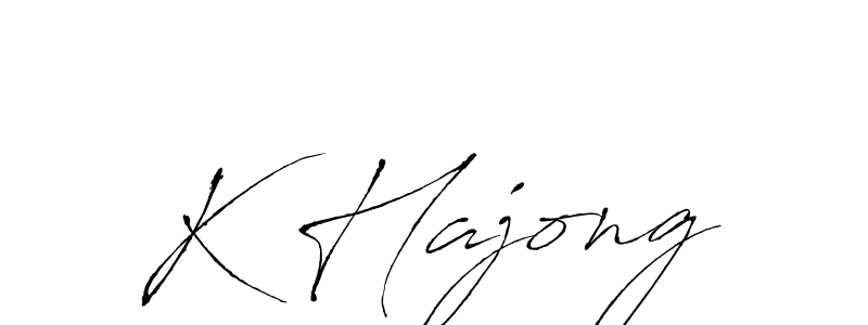 The best way (Antro_Vectra) to make a short signature is to pick only two or three words in your name. The name K Hajong include a total of six letters. For converting this name. K Hajong signature style 6 images and pictures png