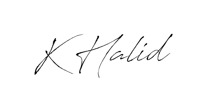 K Halid stylish signature style. Best Handwritten Sign (Antro_Vectra) for my name. Handwritten Signature Collection Ideas for my name K Halid. K Halid signature style 6 images and pictures png