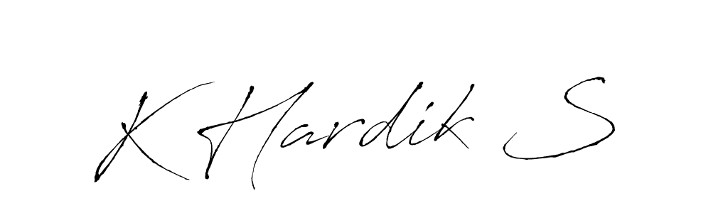 Also we have K Hardik S name is the best signature style. Create professional handwritten signature collection using Antro_Vectra autograph style. K Hardik S signature style 6 images and pictures png