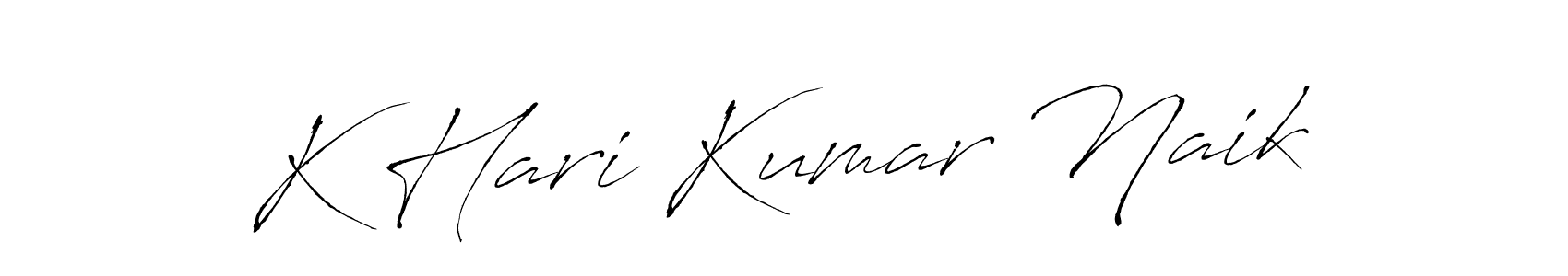 You should practise on your own different ways (Antro_Vectra) to write your name (K Hari Kumar Naik) in signature. don't let someone else do it for you. K Hari Kumar Naik signature style 6 images and pictures png