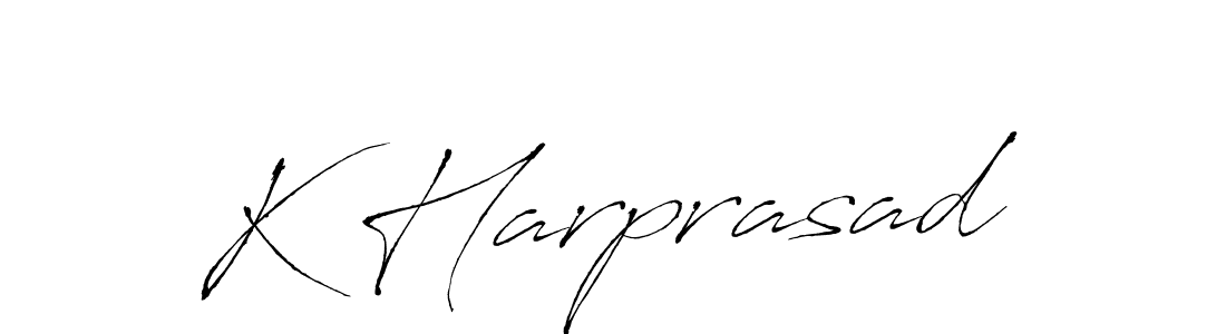 if you are searching for the best signature style for your name K Harprasad. so please give up your signature search. here we have designed multiple signature styles  using Antro_Vectra. K Harprasad signature style 6 images and pictures png