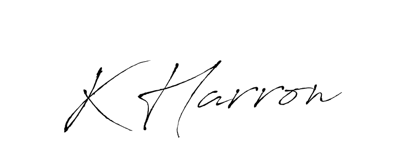 Use a signature maker to create a handwritten signature online. With this signature software, you can design (Antro_Vectra) your own signature for name K Harron. K Harron signature style 6 images and pictures png