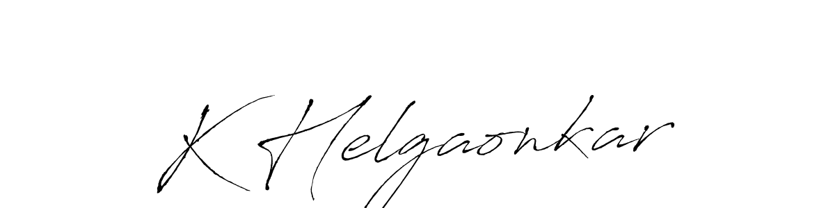 You should practise on your own different ways (Antro_Vectra) to write your name (K Helgaonkar) in signature. don't let someone else do it for you. K Helgaonkar signature style 6 images and pictures png