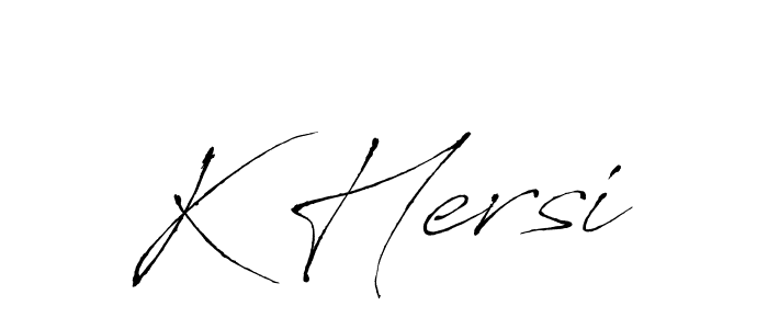 Create a beautiful signature design for name K Hersi. With this signature (Antro_Vectra) fonts, you can make a handwritten signature for free. K Hersi signature style 6 images and pictures png