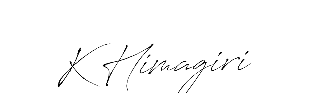 Similarly Antro_Vectra is the best handwritten signature design. Signature creator online .You can use it as an online autograph creator for name K Himagiri. K Himagiri signature style 6 images and pictures png