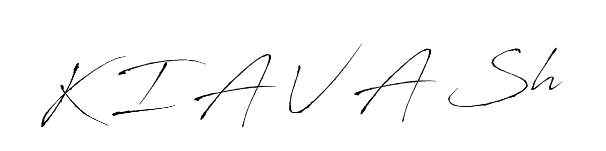 This is the best signature style for the K I A V A Sh name. Also you like these signature font (Antro_Vectra). Mix name signature. K I A V A Sh signature style 6 images and pictures png
